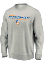 FC Cincinnati Mens Grey Split Personality Long Sleeve Crew Sweatshirt