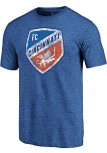 FC Cincinnati Blue Throwback Logo Short Sleeve Fashion T Shirt
