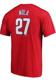 Aaron Nola Philadelphia Phillies Red Name and Number Short Sleeve Player T Shirt