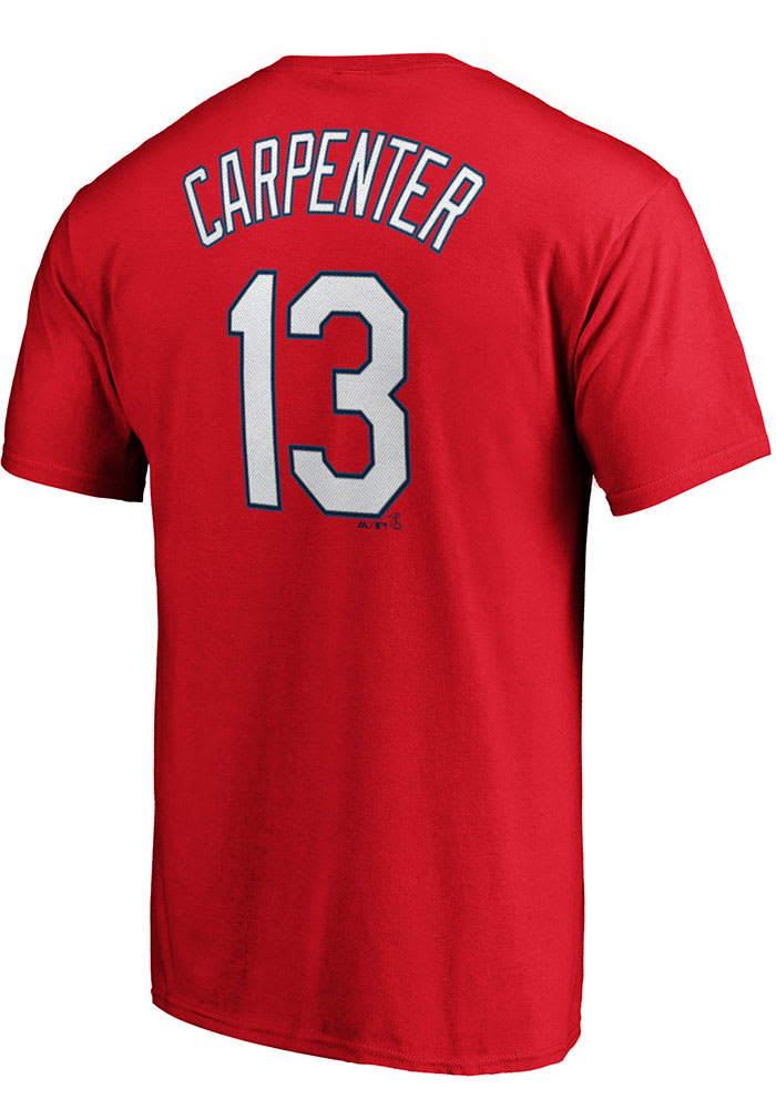 Matt Carpenter St Louis Cardinals Red Name and Number Short Sleeve Player T Shirt