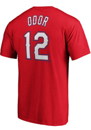 Rougned Odor Texas Rangers Red Name and Number Short Sleeve Player T Shirt