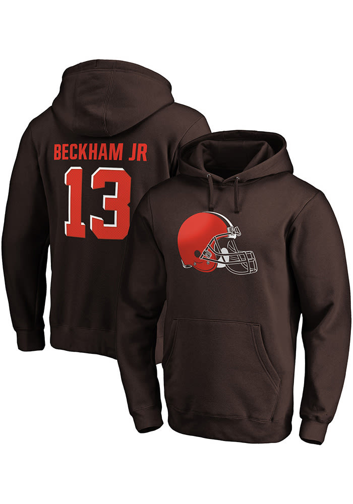 Odell Beckham Jr Cleveland Browns Mens Brown Player Icon Player Hood