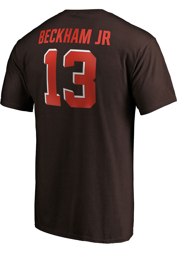 Odell Beckham Jr Cleveland Browns Brown Primetime Short Sleeve Player T  Shirt