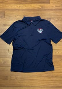 Mens Navy Blue Logo Polo Short Sleeve Polo