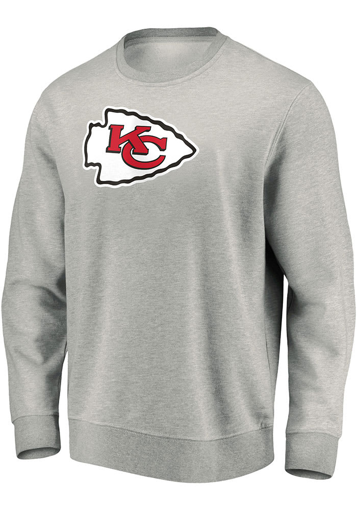 Antigua Kansas City Chiefs Mens Grey Structure Long Sleeve Dress