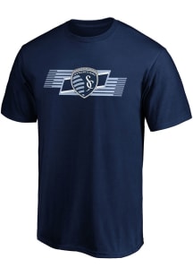 Sporting Kansas City Navy Blue Iconic Angular Scarf Short Sleeve T Shirt