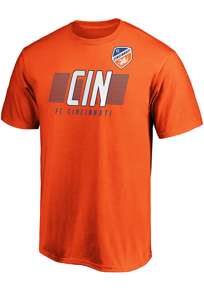 FC Cincinnati Orange Iconic Speed Saint Short Sleeve T Shirt