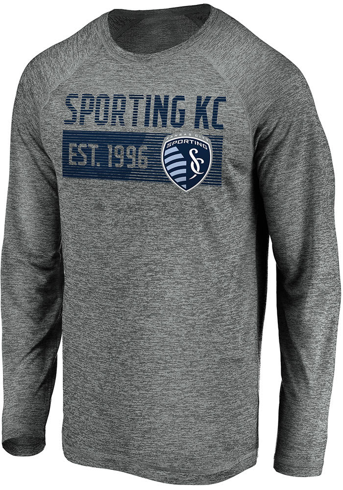 Sporting Kansas City Grey Striated Stack Fade Long Sleeve T-Shirt