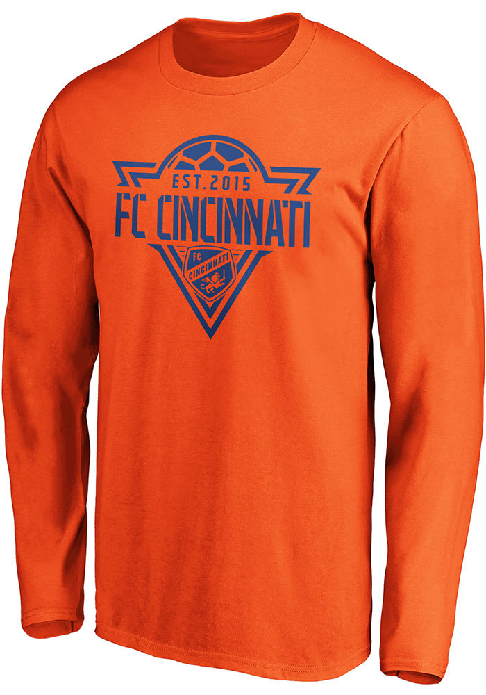 FC Cincinnati Orange Cotton Phalanx Long Sleeve T Shirt