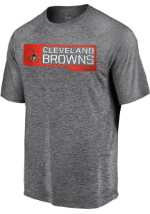 Cleveland Browns Grey Browns Block Short Sleeve T Shirt