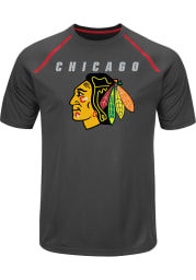 Majestic Chicago Blackhawks Black Toe Drag Short Sleeve T Shirt