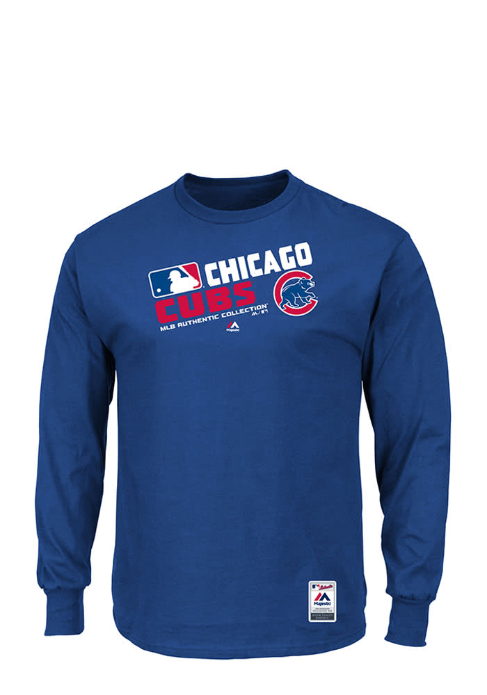 Majestic Chicago Cubs Blue Team Choice Long Sleeve T Shirt