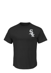 Majestic Chicago White Sox Black Wordmark Short Sleeve T Shirt
