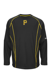 Majestic Pittsburgh Pirates Mens Black On-Field Pullover Jackets