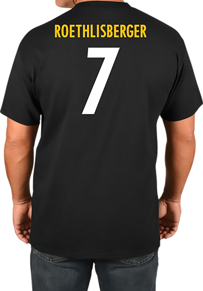 Ben Roethlisberger Pittsburgh Steelers Black Player Short Sleeve Player T Shirt