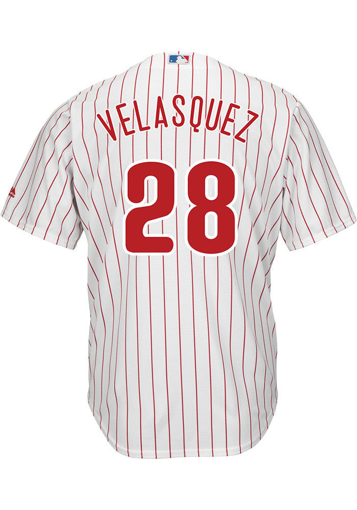 Vince Velasquez Philadelphia Phillies Mens Replica Cool Base Jersey - White