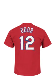 Rougned Odor Texas Rangers Red Name and Number Short Sleeve Player T Shirt