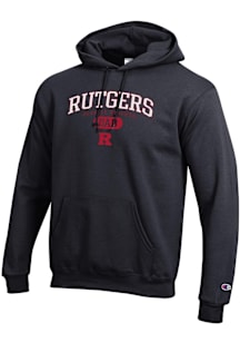 Champion Rutgers Scarlet Knights Mens Black Dad Pill Powerblend Long Sleeve Hoodie
