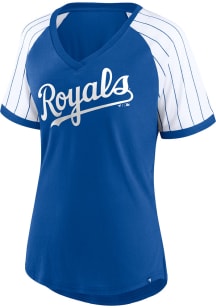 Kansas City Royals Womens Blue Pinstripe Short Sleeve T-Shirt