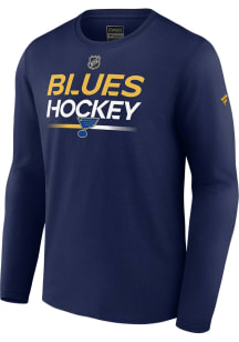 St Louis Blues Blue AUTHENTIC PRO HOCKEY Long Sleeve T Shirt