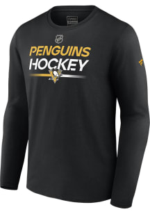 Pittsburgh Penguins Black AUTHENTIC PRO HOCKEY Long Sleeve T Shirt