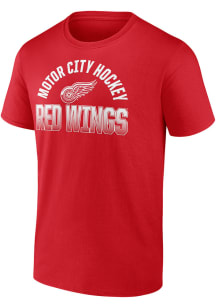 Detroit Red Wings Red Cotton Open Net Short Sleeve T Shirt