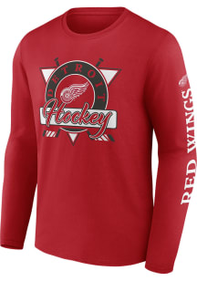 Detroit Red Wings Red Rinkside Long Sleeve T Shirt