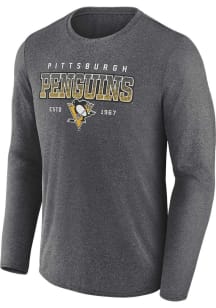 Pittsburgh Penguins Black Shutdown Long Sleeve T-Shirt