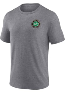Dallas Stars Grey Heritage Triblend Winger Short Sleeve Fashion T Shirt