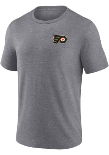 Philadelphia Flyers Grey Heritage Triblend Winger Short Sleeve Fashion T Shirt