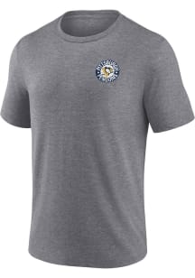 Pittsburgh Penguins Grey Heritage Triblend Winger Short Sleeve Fashion T Shirt