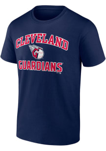 Cleveland Guardians Navy Blue Evergreen Cotton Heart and Soul SS Tee Short Sleeve T Shirt