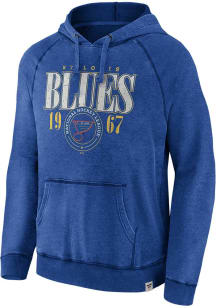 St Louis Blues Mens Blue Heritage Snow Wash Fashion Hood