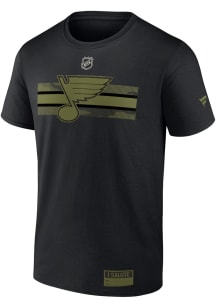 St Louis Blues Black Military Appreciation Short Sleeve T Shirt