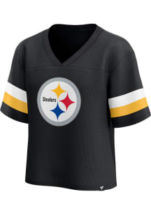 Pittsburgh Steelers Womens Mesh Fashion Football Jersey - Black