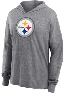 Pittsburgh Steelers Womens Grey Twisted Hooded Sweatshirt