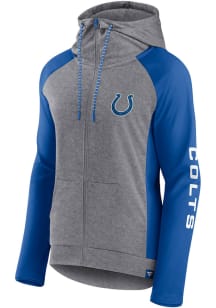 Indianapolis Colts Womens Charcoal End Long Sleeve Full Zip Jacket