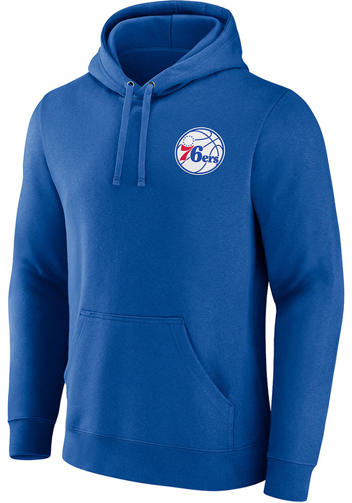 Philadelphia 76ers Mens Blue For the Team Long Sleeve Hoodie