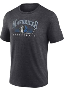 Dallas Mavericks Charcoal Triblend Selection Short Sleeve Fashion T Shirt