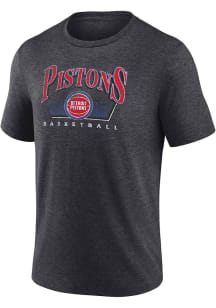 Detroit Pistons Charcoal Triblend Selection Short Sleeve Fashion T Shirt