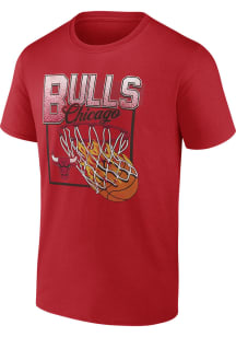 Chicago Bulls Red Cotton Alley Oop Short Sleeve T Shirt