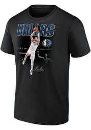 Luka Doncic Dallas Mavericks Black NBA Charge Short Sleeve Player T Shirt