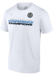 Philadelphia Union White 2022 Conference Champs Midfielder Short Sleeve T Shirt