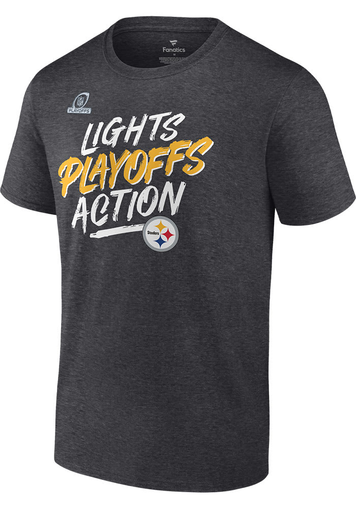 Pittsburgh Steelers Charcoal Playoff Participant Short Sleeve T Shirt