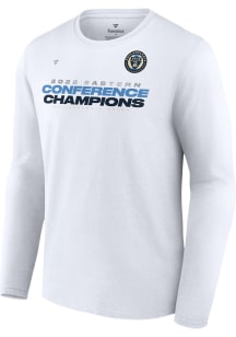 Philadelphia Union White 2022 Conference Champs Midfielder Long Sleeve T Shirt
