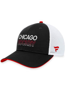 Chicago Blackhawks 2023 Authentic Pro Trucker Adjustable Hat - Black