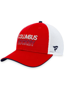 Columbus Blue Jackets 2023 Authentic Pro Trucker Adjustable Hat - Red