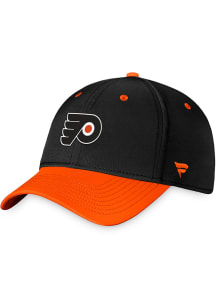 Philadelphia Flyers Mens Black 2023 Authentic Pro 2T Stretch Flex Hat
