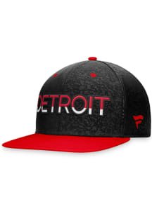 Detroit Red Wings Black 2023 Authentic Pro Debossed Mens Snapback Hat