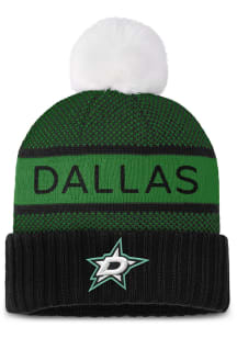 Dallas Stars Black 2023 Authentic Pro Rink Pom Womens Knit Hat